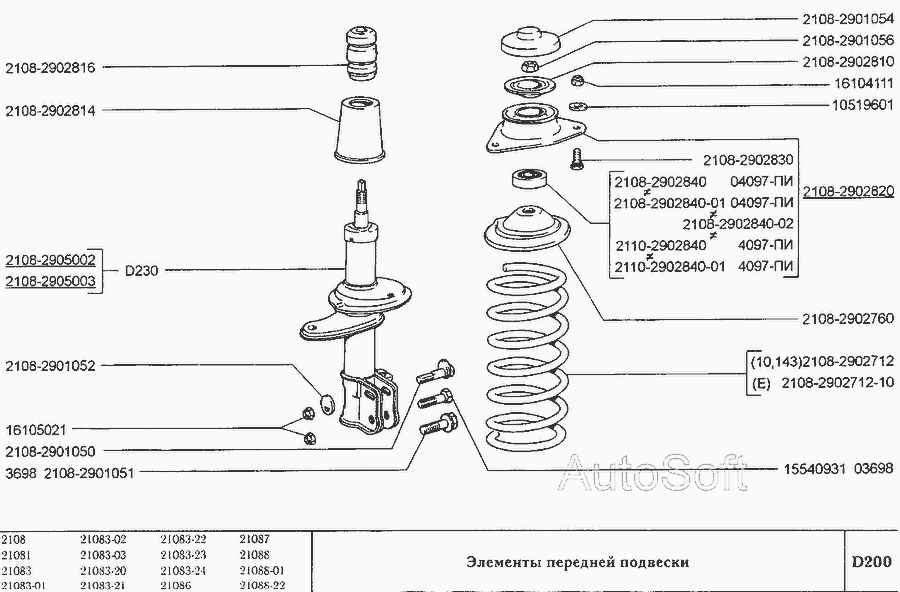 Опора верхняя стойки ВАЗ 2108-21099, 2113-2115 LSA 2108-2902820. Купить ...