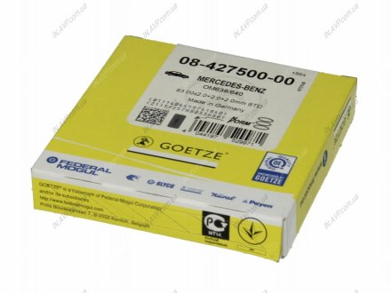 Кольца поршневые 83.0 MB OM639/640 Goetze 08-427500-00