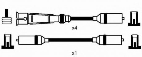 Комплект высоковольтных проводов NGK / RC-VW905 NGK Spark Plug 8623