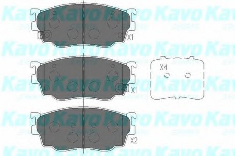 Тормозные колодки дисковые = BP-4544 KAVO KBP-4509 (фото 1)
