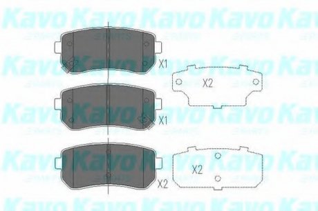 Тормозные колодки дисковые = BP-4018 KAVO KBP-4007 (фото 1)