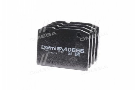 Тормозные колодки дисковые = Д656СМ DAfmi D656SM (фото 1)