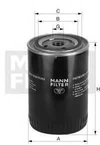 Фильтр масляный Volvo, Liebherr MANN-FILTER W 712/4 (фото 1)