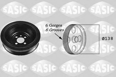Ременный шкив, коленчатый вал SASIC 2156021