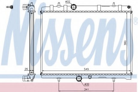 Радиатор системы охлаждения NISSENS Nissens A/S 63606A