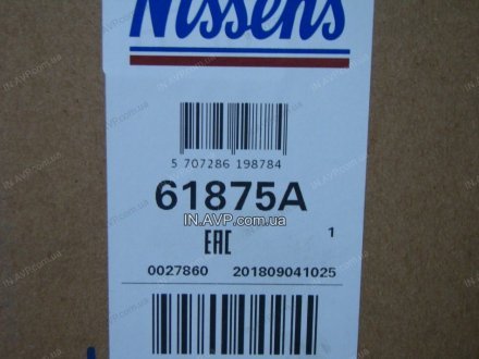 Радиатор системы охлаждения NISSENS Nissens A/S 61875A