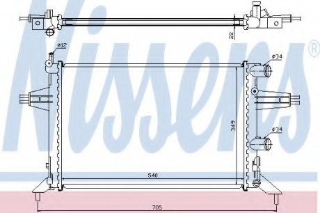 Радіатор системы охлаждения NISSENS Nissens A/S 63016