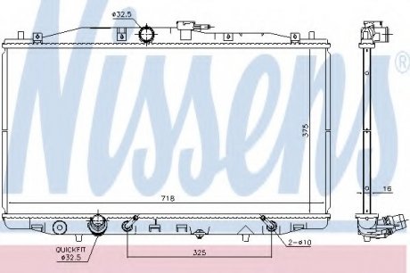 Радиатор системы охлаждения NISSENS Nissens A/S 68152