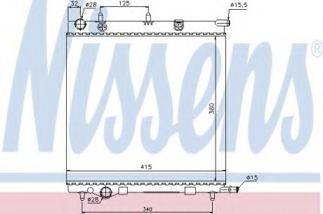 Радиатор системы охлаждения Nissens A/S 61284 (фото 1)