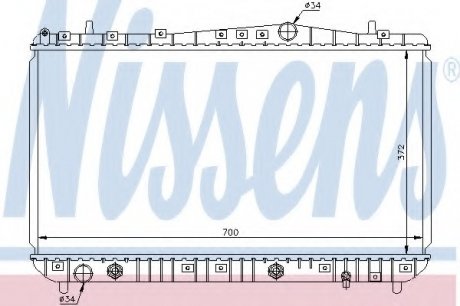 Радіатор системы охлаждения NISSENS Nissens A/S 61634