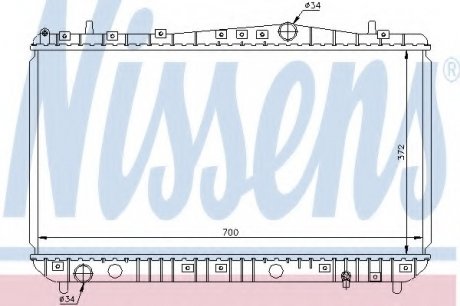 Радиатор системы охлаждения NISSENS Nissens A/S 61633