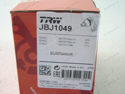 Шаровая опора TRW JBJ1049 (фото 1)