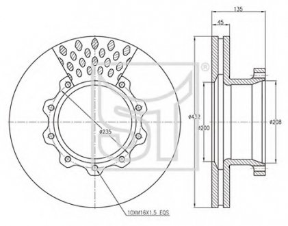 Тормозной диск ST-TEMPLIN ST-Templin Automotive 03.110.0922.100