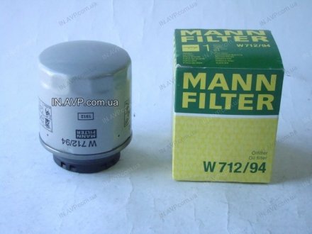 Фильтр масляный MANN-FILTER W 712/94 (фото 1)