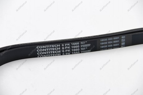 Ремінь поликлиновой ContiTech 6PK1660 (фото 1)