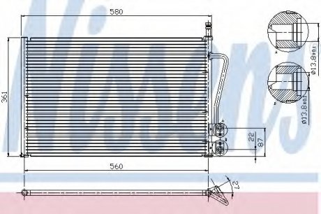 Радиатор кондиционера NISSENS Nissens A/S 94587