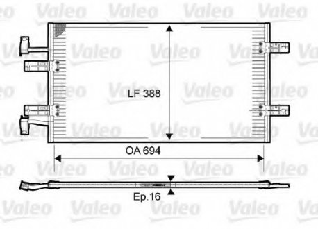 Радиатор кондиционера Valeo 814171