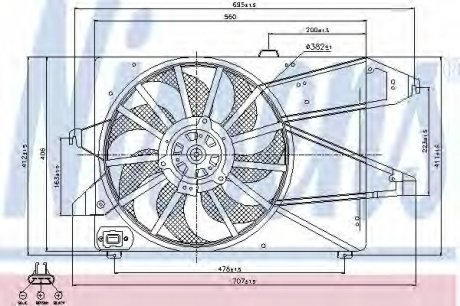 Вентилятор радиатора NISSENS Nissens A/S 85482