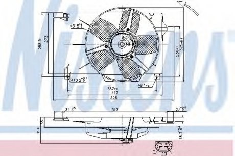 Вентилятор радиатора Nissens A/S 85005 (фото 1)
