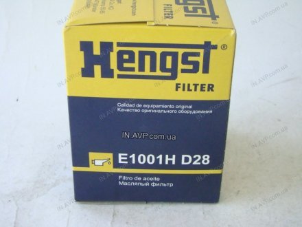 Фильтр масляный Hengst E1001H D28