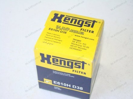 Фильтр масляный Hengst E610H D38 (фото 1)