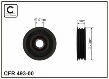 Ролик натяжителя Caffaro 493-00