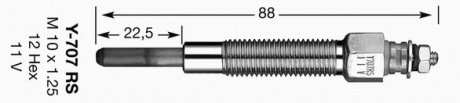 Свеча накала NGK / Y-707RS NGK Spark Plug 4937