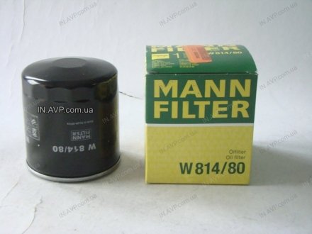 Фильтр масляный MANN-FILTER W 814/80 (фото 1)