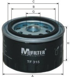 Фильтр масляный MFILTER M-Filter TF315