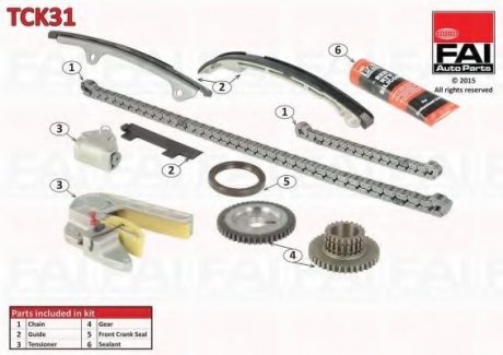 Комплект цепи ГРМ FAI TCK31