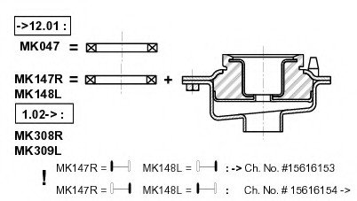 Подшипник опоры амортизатора MONROE MK047 (фото 1)