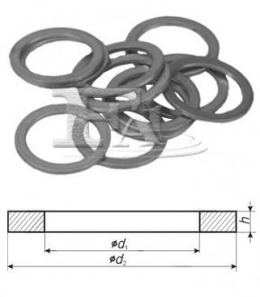 Уплотнительное кольцо/Cu 12,00 x 18,00 x 1,00 Fischer Automotive 547.870.100 (фото 1)