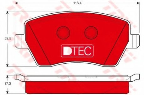 Комплект тормозных колодок, дисковый тормоз TRW GDB3332DTE