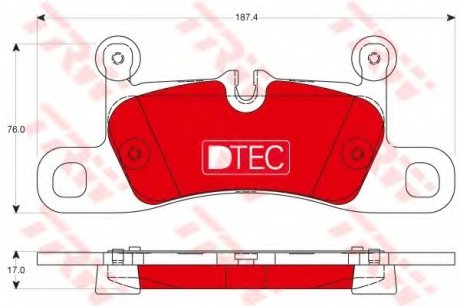 Комплект тормозных колодок, дисковый тормоз TRW GDB1875DTE