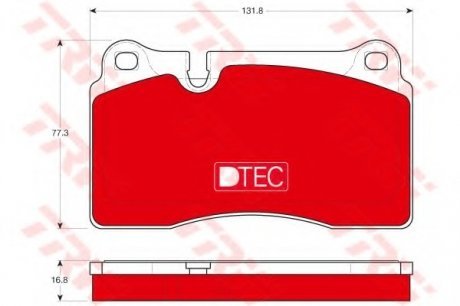 Комплект тормозных колодок, дисковый тормоз TRW GDB1670DTE