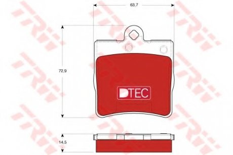 Комплект тормозных колодок, дисковый тормоз TRW GDB1545DTE