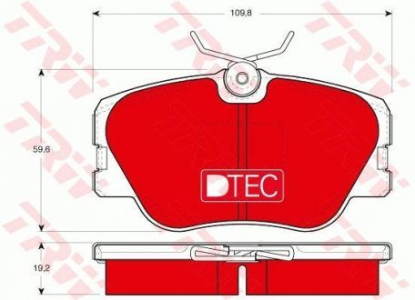 Комплект тормозных колодок, дисковый тормоз TRW GDB818DTE