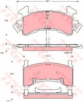 Гальмівні колодки TRW GDB1272