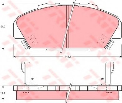 Комплект тормозных колодок, дисковый тормоз TRW GDB1137