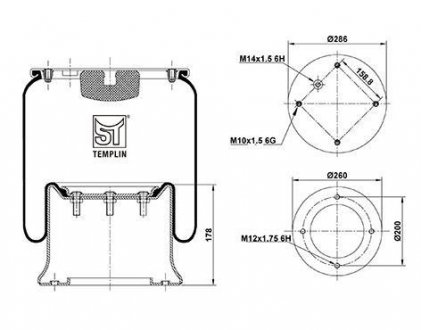 Подушка амортизуюча 4813 N P07 (зі стаканом) ST-Templin ST-Templin Automotive 04.060.6106.330