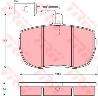 Комплект тормозных колодок, дисковый тормоз TRW GDB779 (фото 1)