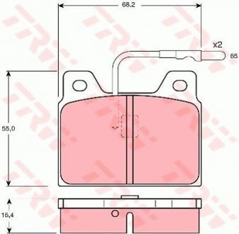 Гальмівні колодки TRW GDB156