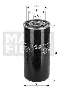 Фильтр масляный гидравлической системы MANN MANN-FILTER WD 724/5