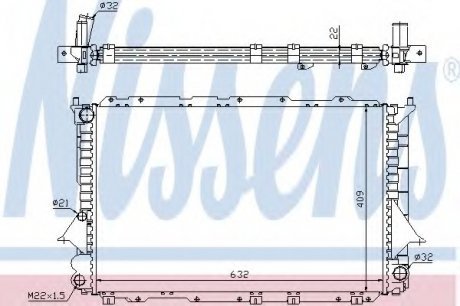 Радиатор системы охлаждения NISSENS = A Nissens A/S 60458