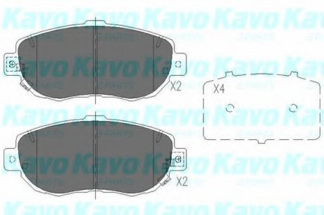 Тормозные колодки дисковые = BP-9030 KAVO KBP-9044