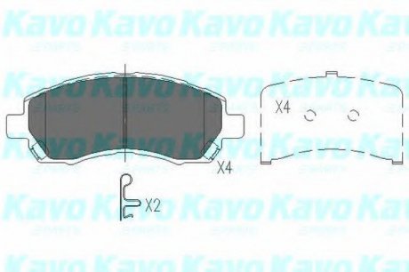 Тормозные колодки дисковые = BP-8011 KAVO KBP-8015