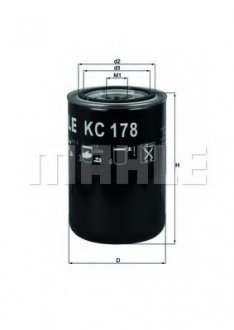 Фильтр топливный высокого давления DAF MAHLE KC 178 (фото 1)