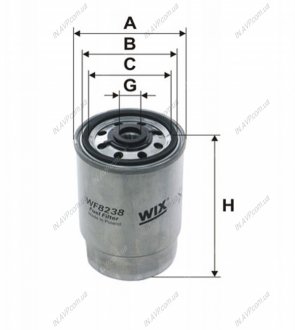 Фильтр топливный = FN PP850/2 WIX FILTERS WF8238 (фото 1)