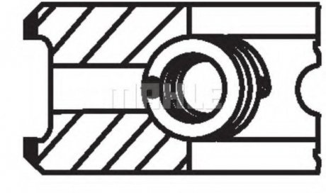 Кольца поршневые MB 87.50 OM615 MAHLE 001 92 N2 (фото 1)