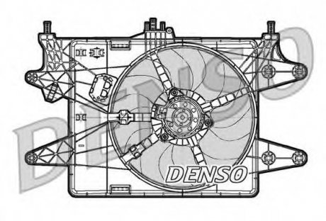 Вентилятор, охлаждение двигателя DENSO DER09082 (фото 1)